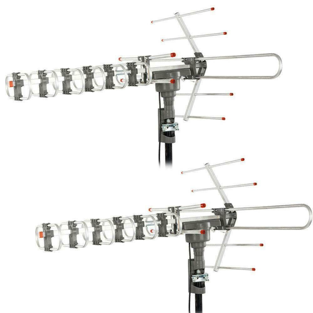 2x 180 Miles Outdoor Amplified HDTV 1080P HD TV Antenna 38dB 360 Rotator Digital
