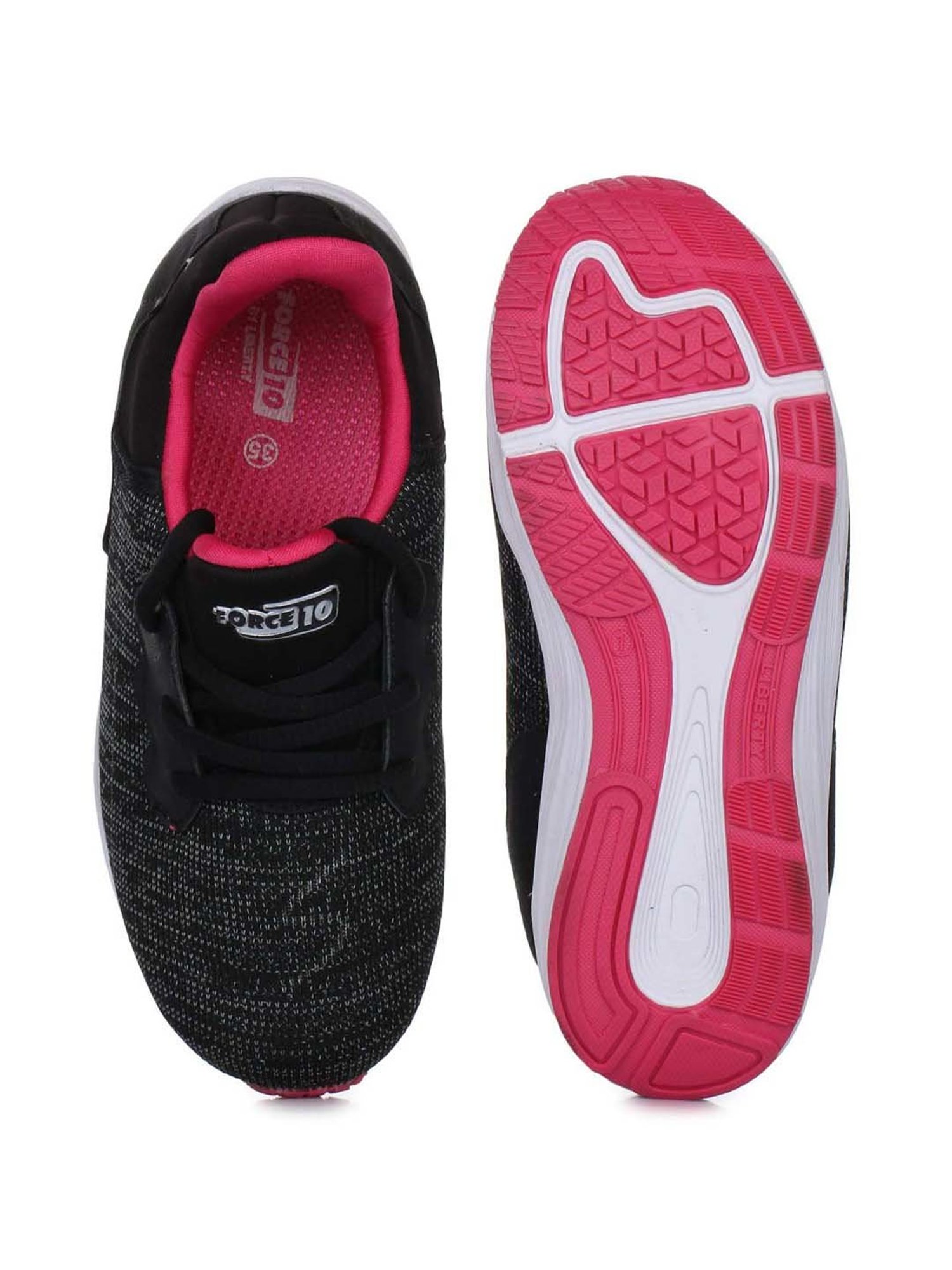 Force 10 by Liberty Women's Black Running Shoes