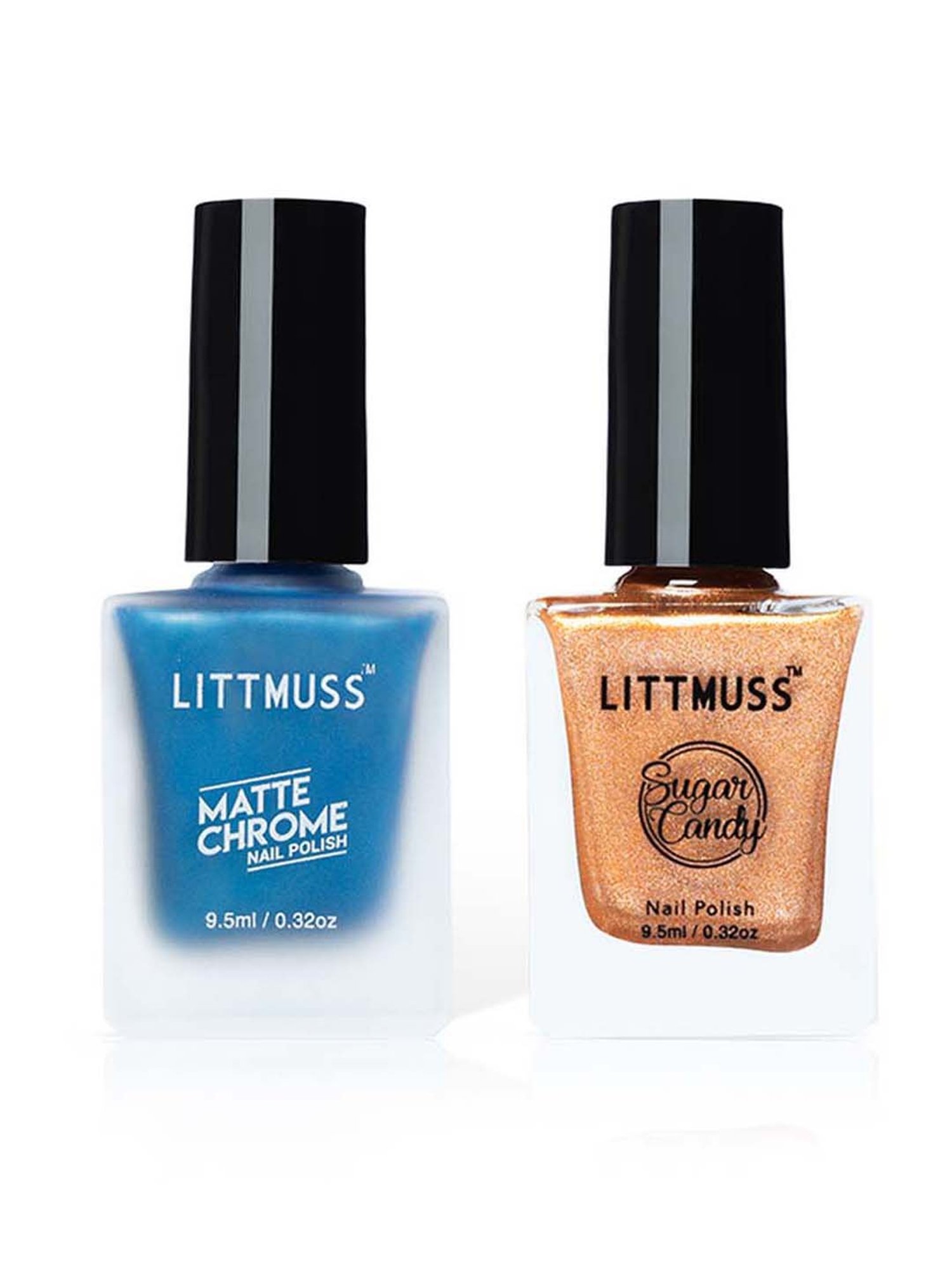 Littmuss Look Classy Matte Chrome & Sugar Candy Nail Polish Combo - 19 ml