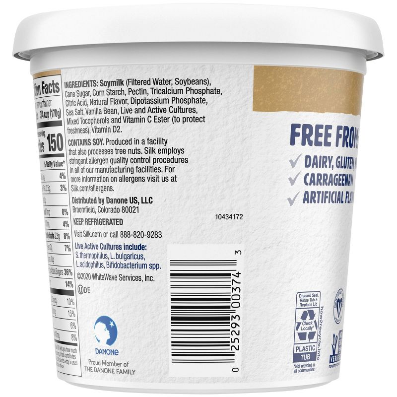 Silk Dairy-Free Vanilla Yogurt - 24oz