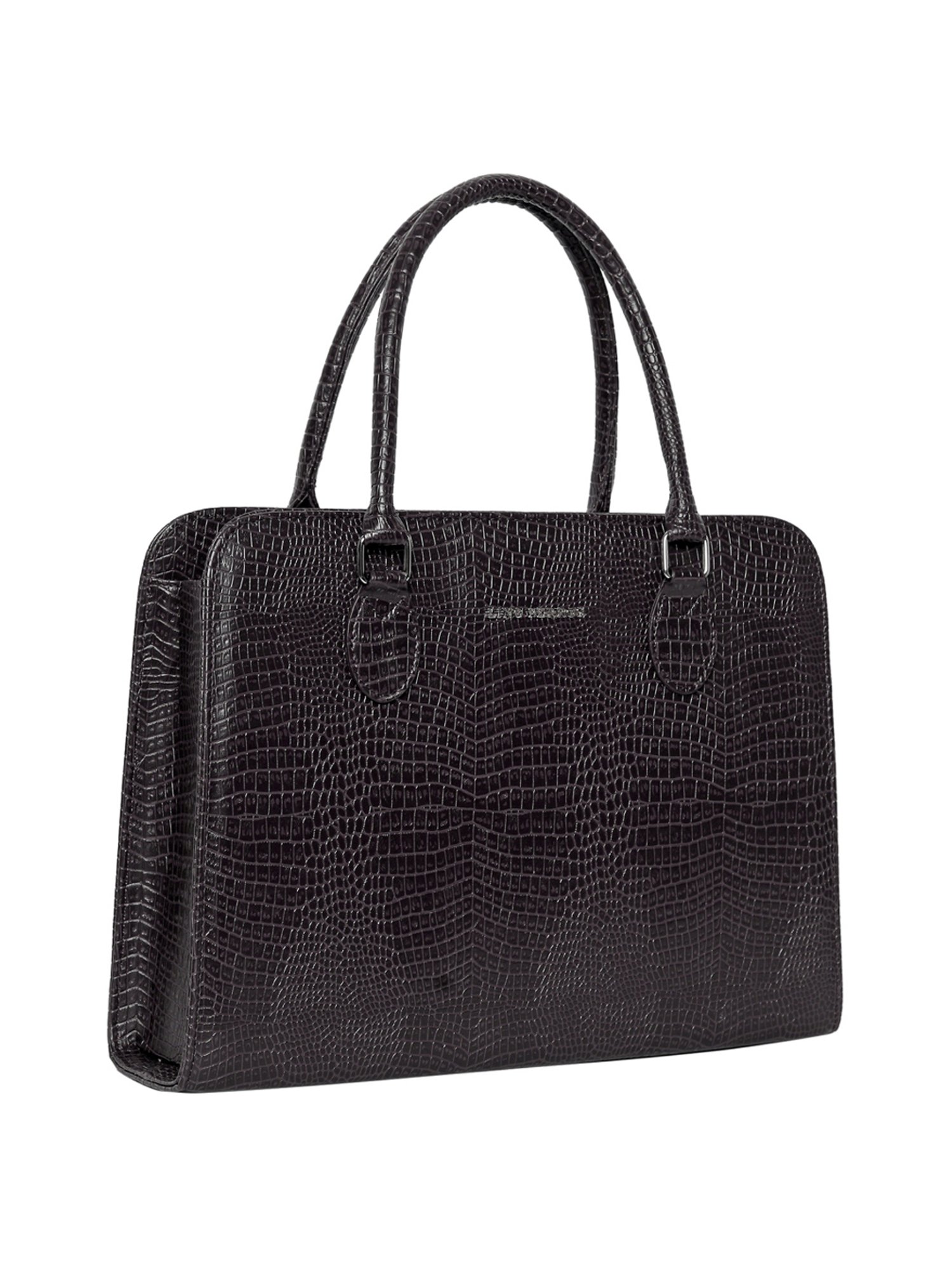 Lino Perros Brown Textured Large Shoulder Bag