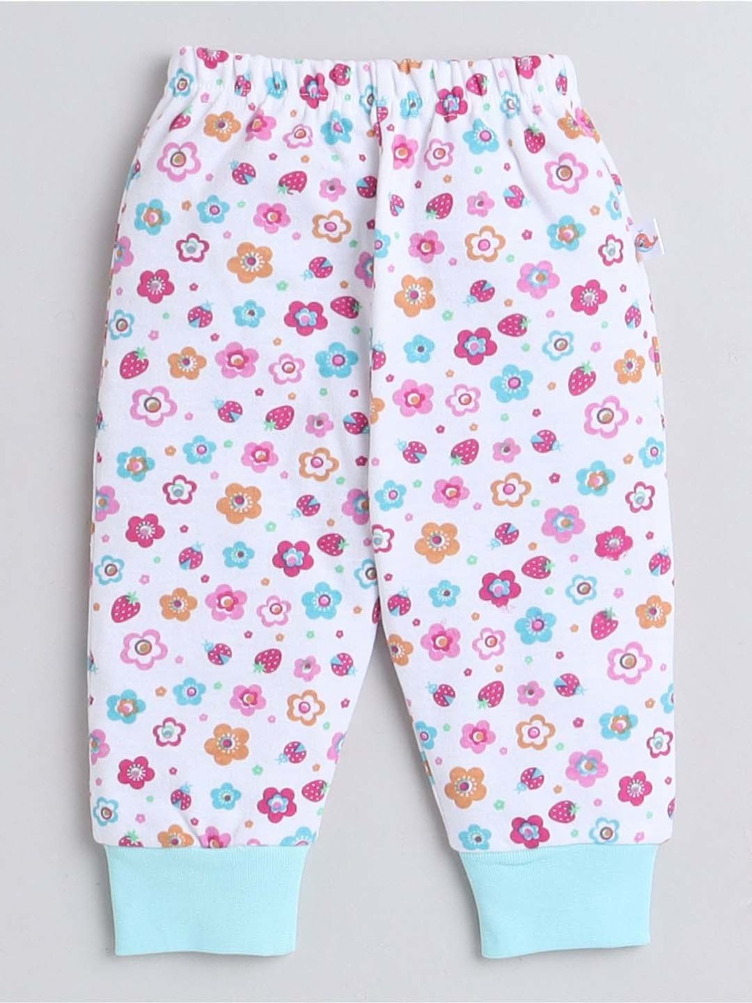 Bumzee Girls Multicolor Cotton Floral Print Pajamas (Pack of 4)