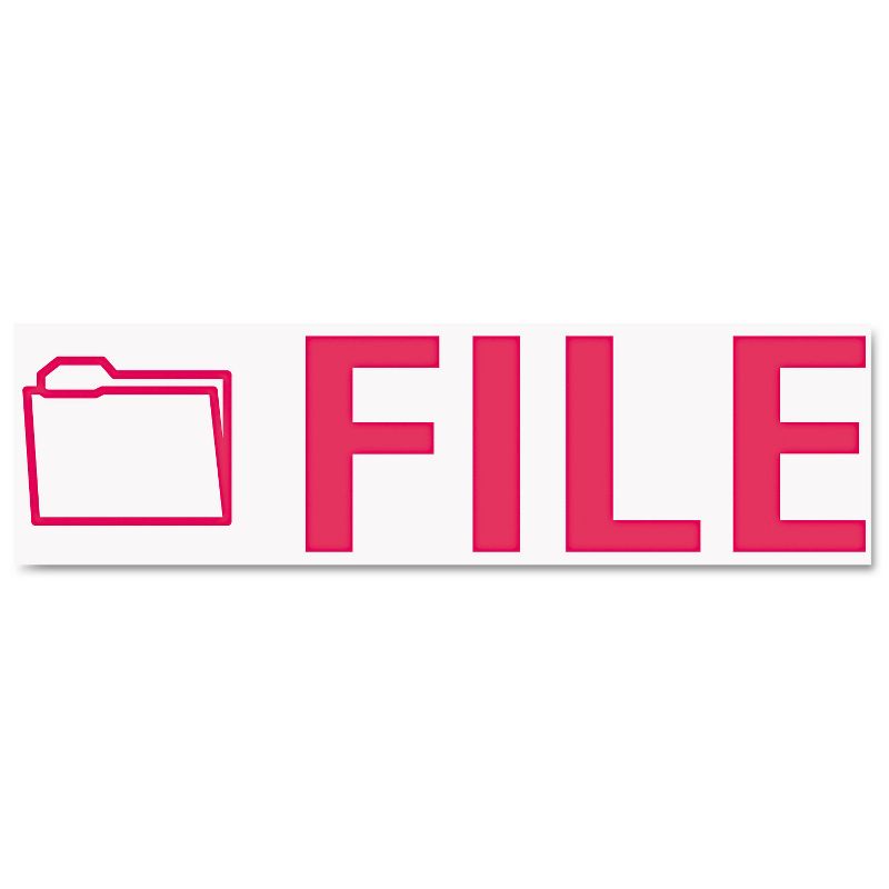 Accustamp2 Pre-Inked Shutter Stamp with Microban Red FILE 5/8 x 1/2 035576