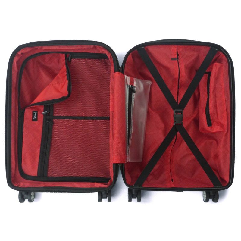 FUL Disney Mickey Mouse Textured 3pc Hardside Spinner Luggage Set - Silver