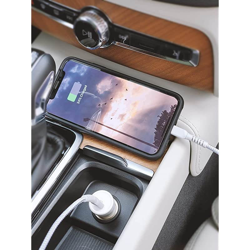 Fast iPhone 11 Car Charger Apple MFi Certified USBC to Lightning Cable with PD Vehicle Power Adapter for 2019 Models 11 ProPro Max