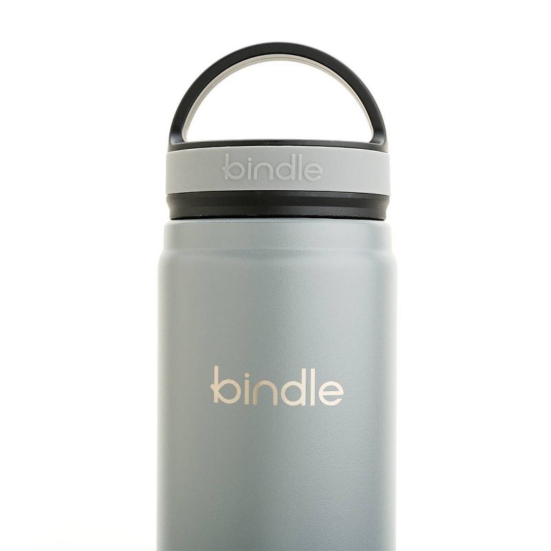 Bindle Bottle 20oz Slim Double Walled & Vacuum Insulated Stainless Steel Bottle with Storage/Stash Compartment Gray