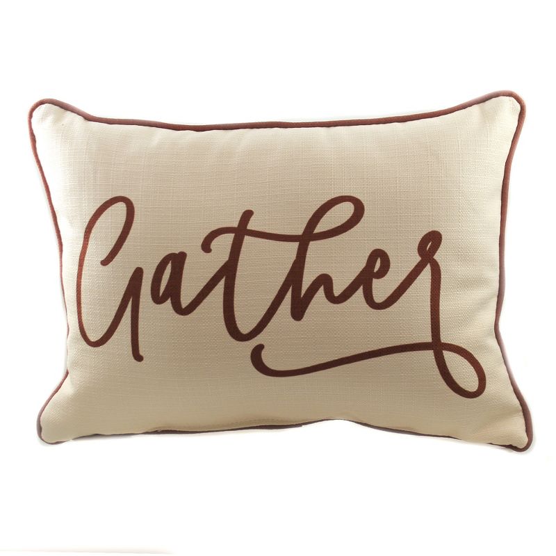 Fall 14.0" Gather Pillow Thanksgiving Home Decor  -  Decorative Pillow