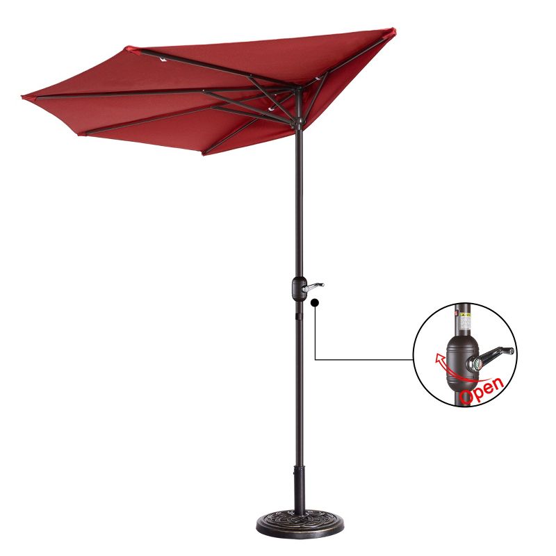9' x 5' Rectangular Double Top Patio Outdoor Market Umbrella Emerald Green - Crestlive Products