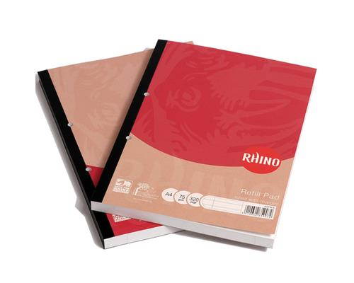 RHINO Refill Pad A4 160 Leaf 8mm Ruled & Margin (Pack of 3)