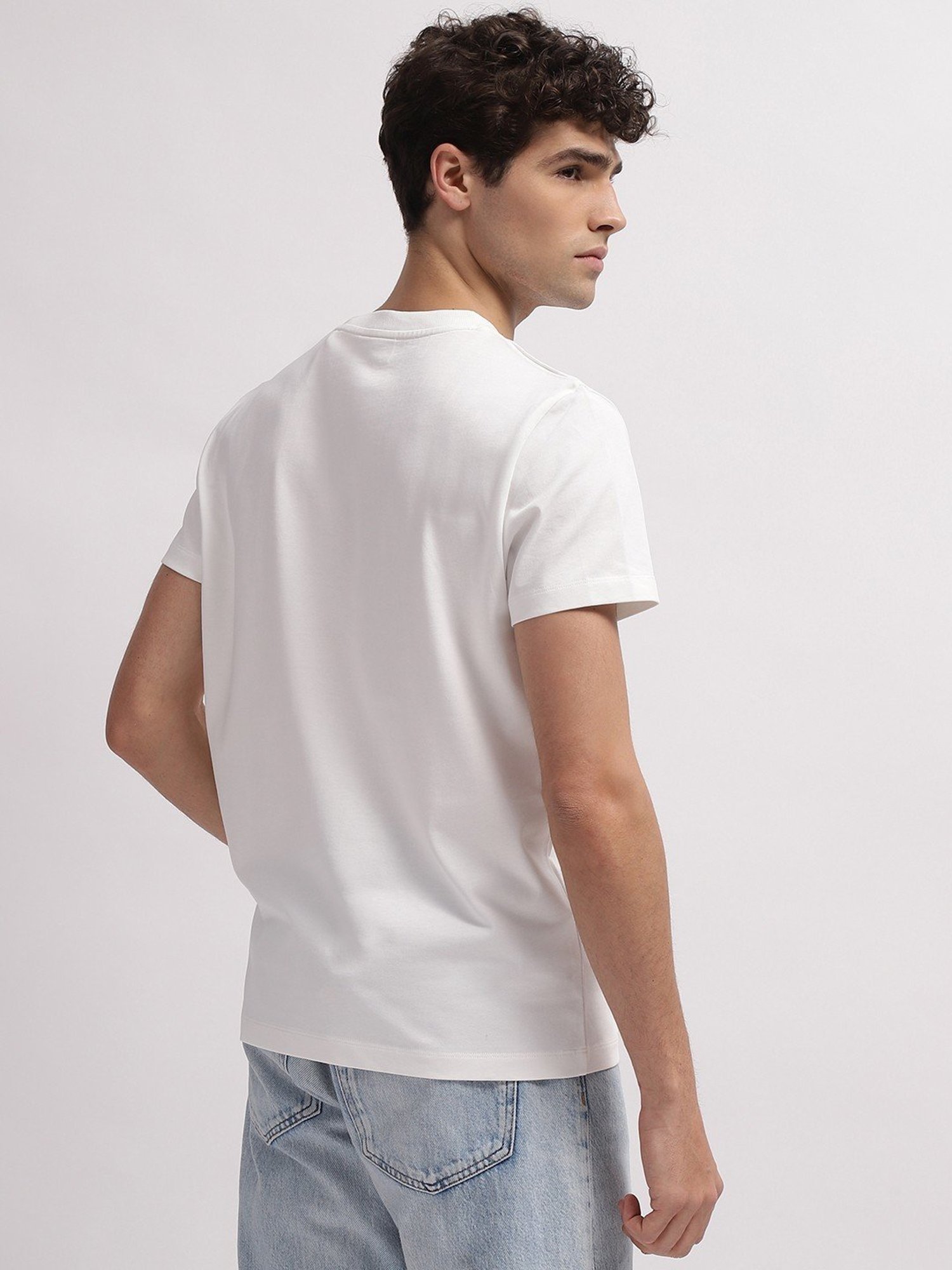 Gant Off White  Regular Fit Printed T-Shirt