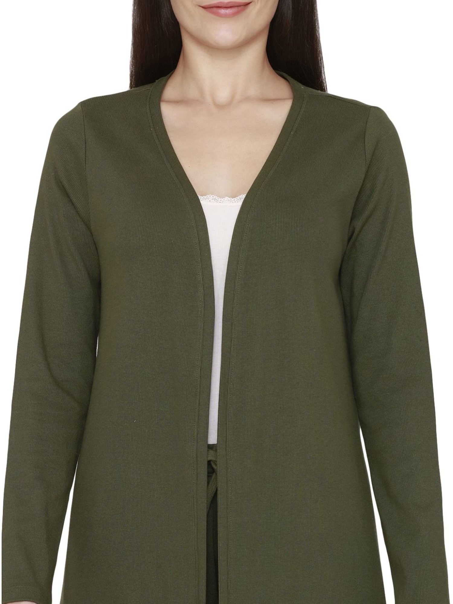Zivame Green Full Sleeves Shrug
