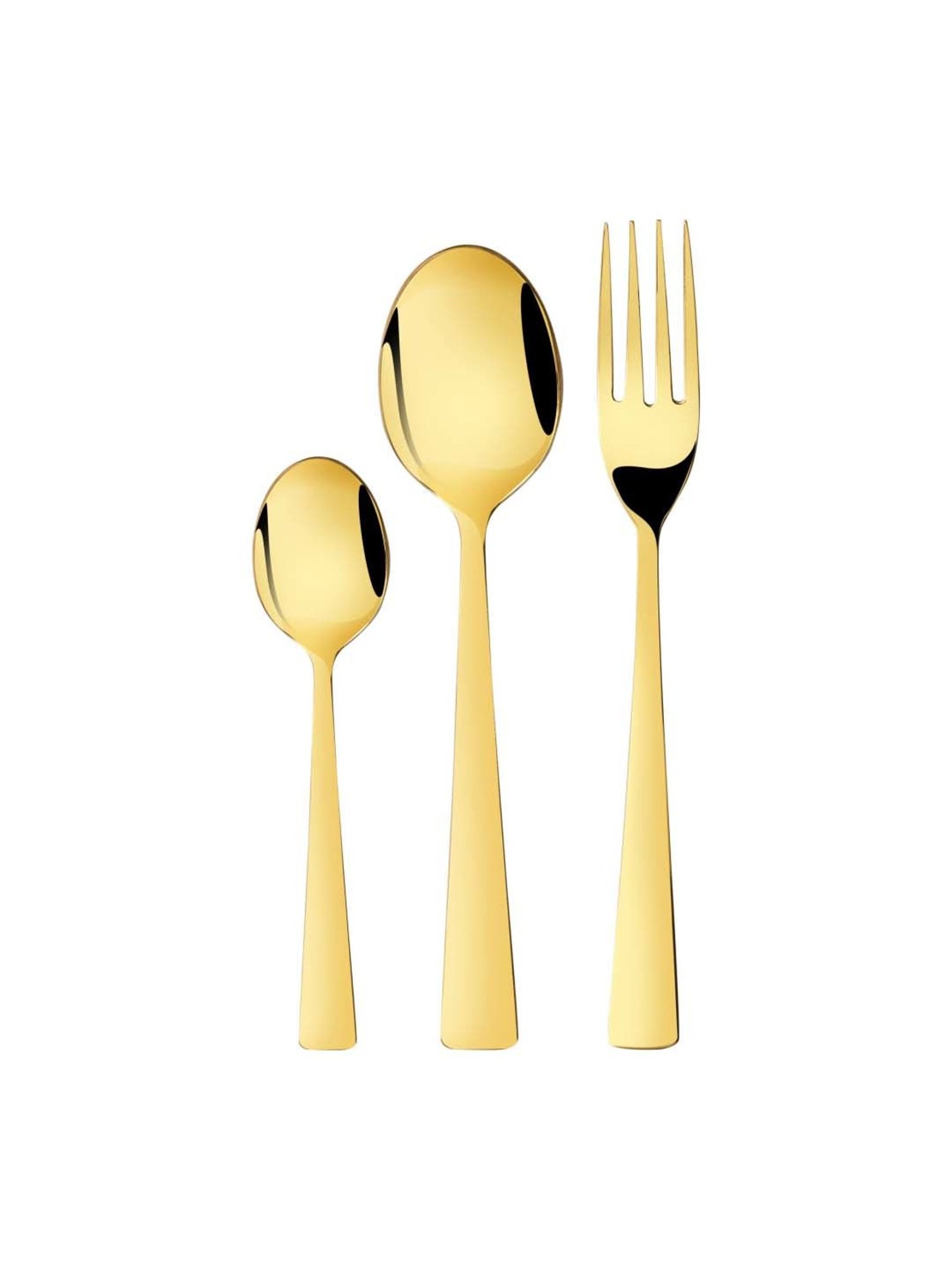 FnS Alexa Gold Stainless Steel Cutlery - Set of 18