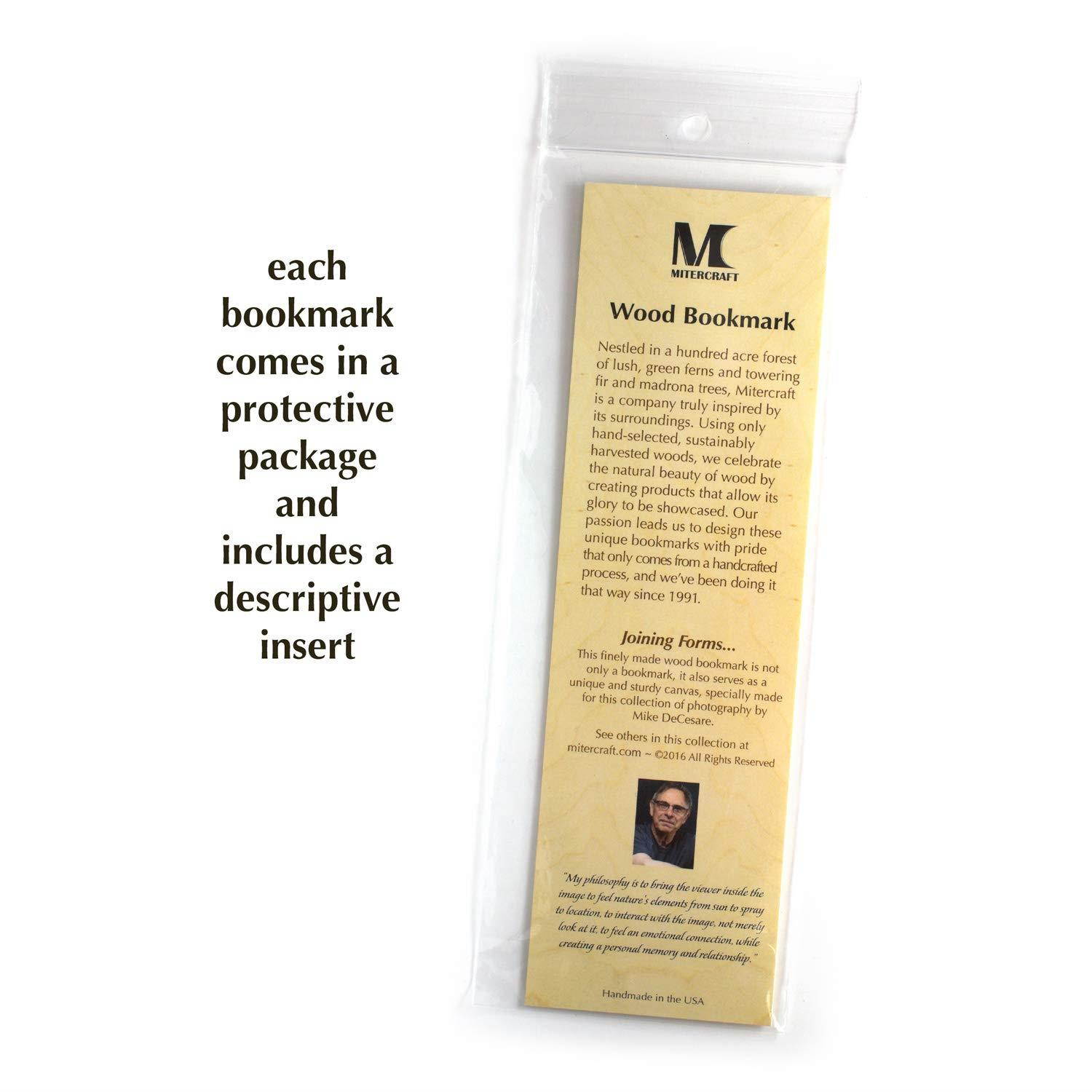 Purple Flowers in London Park - Color Photograph by Mike DeCesare - Wooden Bookmark with Tassel