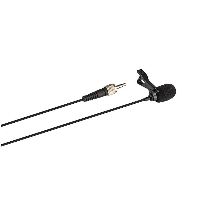 Lavalier Microphone 35mm Stereo Screw Locking Plug Cardioid Clip on Lapel Mic for Sennheiser Wireless Transmitter Bodypack