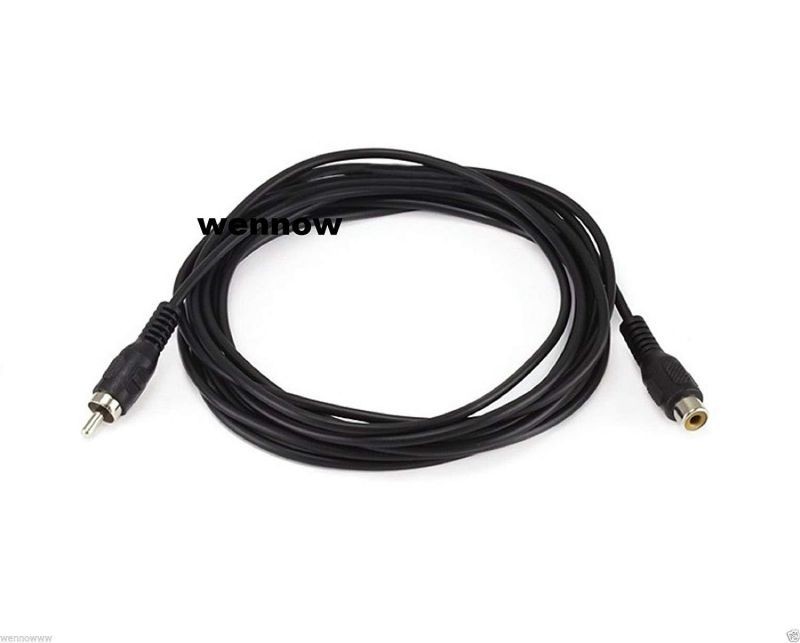 Wennow 1RCA Male to 1RCA Female M/F Audio Composite Extension Cable 6ft