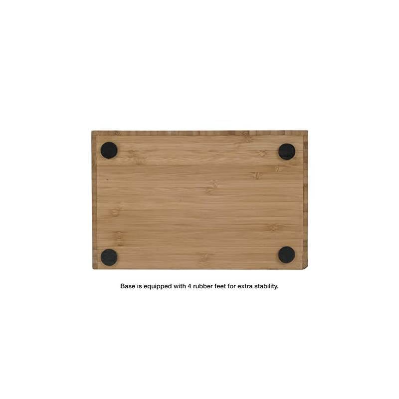 Slim Bamboo Charging Station Compatible Adapter for Apple Watch Multi Device Organizer Smartphones Tablets Laptops More