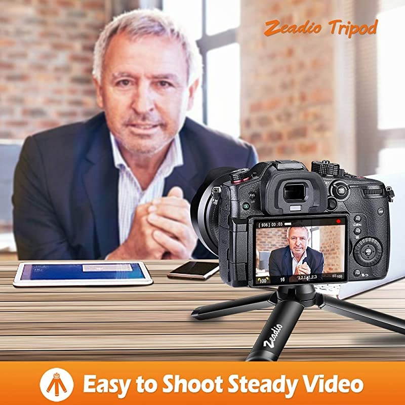 Metal Mini Tripod Desktop Tabletop Stand Compact Tripod for Smooth 4 Osmo Mobile Vimble 2 Gimbal Handle Grip Stabilizer and All Cameras