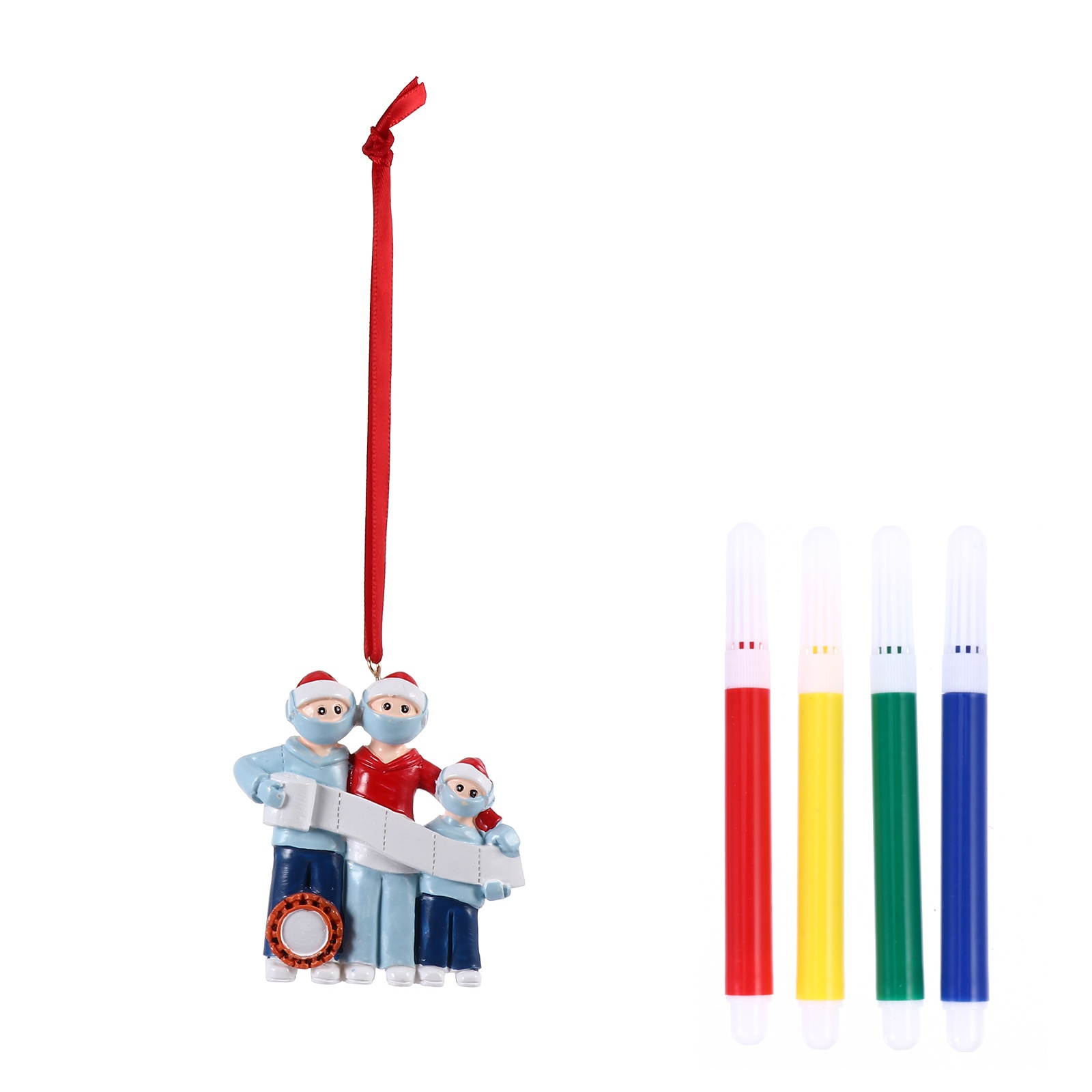 1 Pc Christmas Resin Family Pendant Creative Christmas Tree Hanging Decor