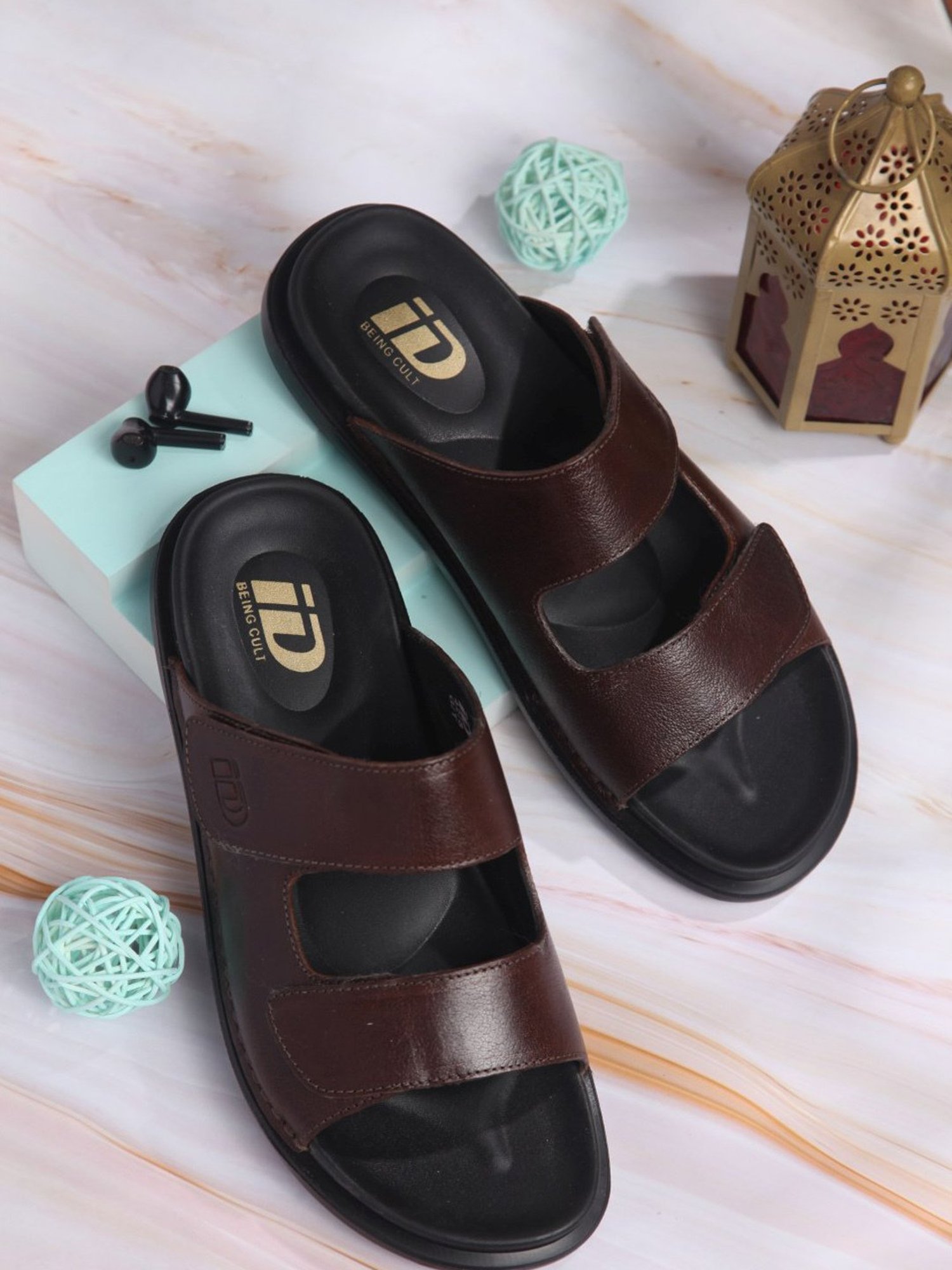 ID Men's Brown Casual Sandals