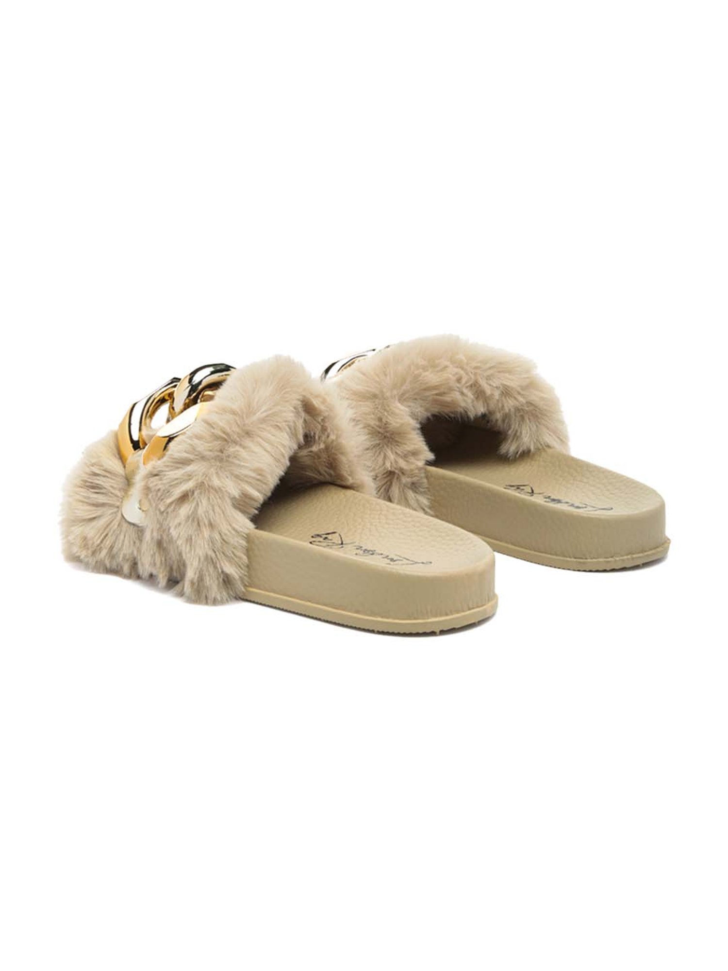 London Rag Women's Beige Casual Slides