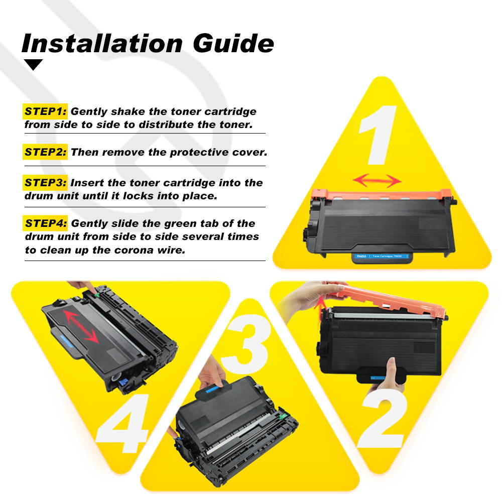 v4ink Compatible Brother TN850 TN 850 TN820 Toner Cartridge (2 Pack Black) Replacement for Brother HLL6200DW HLL6200DWT HLL6250DW MFCL5800DW DCPL5650DN DCPL5600DN