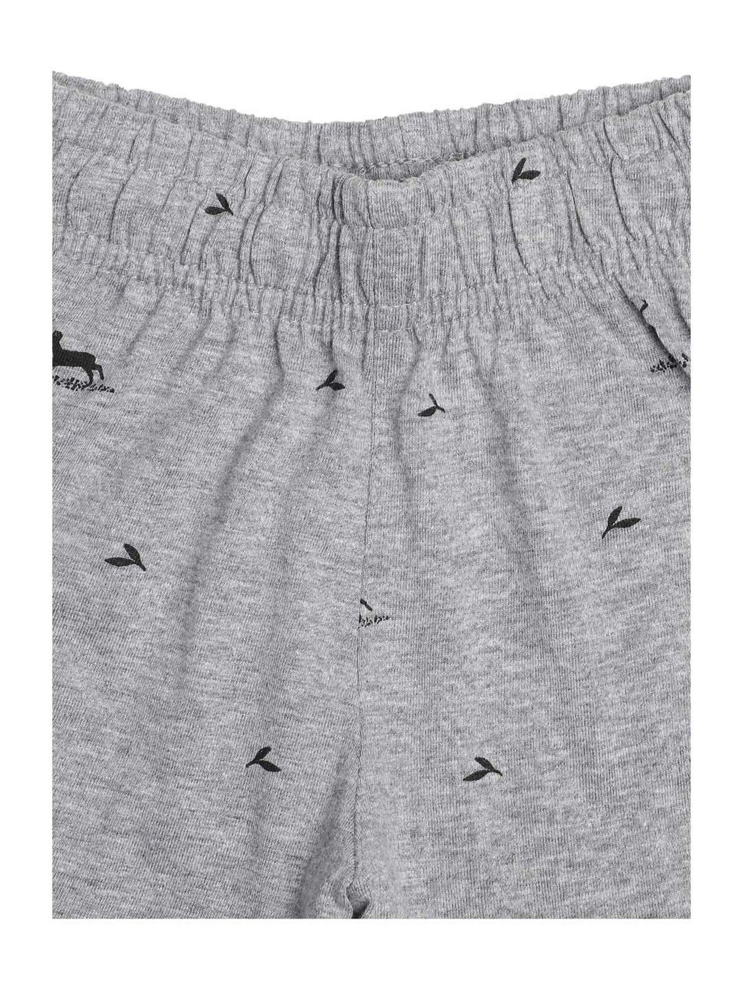Proteens Kids Grey Cotton Printed Shorts