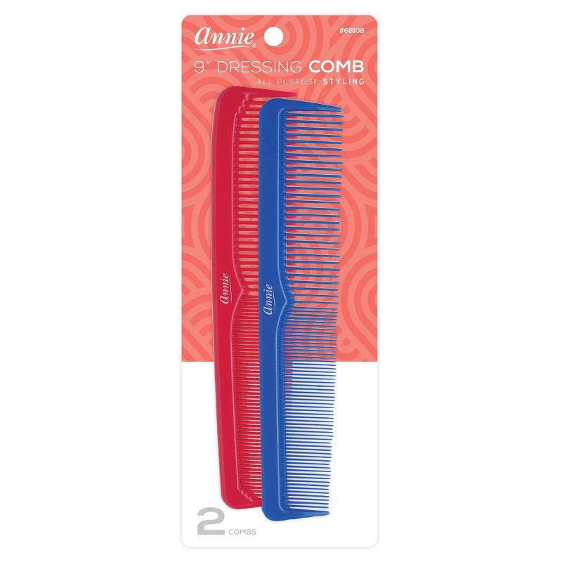 Annie Dressing Hair Combs - Red and Blue