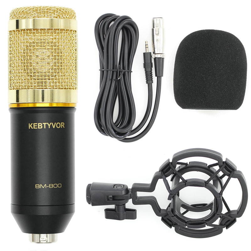 BM - 800 BM800 Professional Condenser Sound Recording Microphone with Shock Mount Sound Studio for Radio Braodcasting Microphone