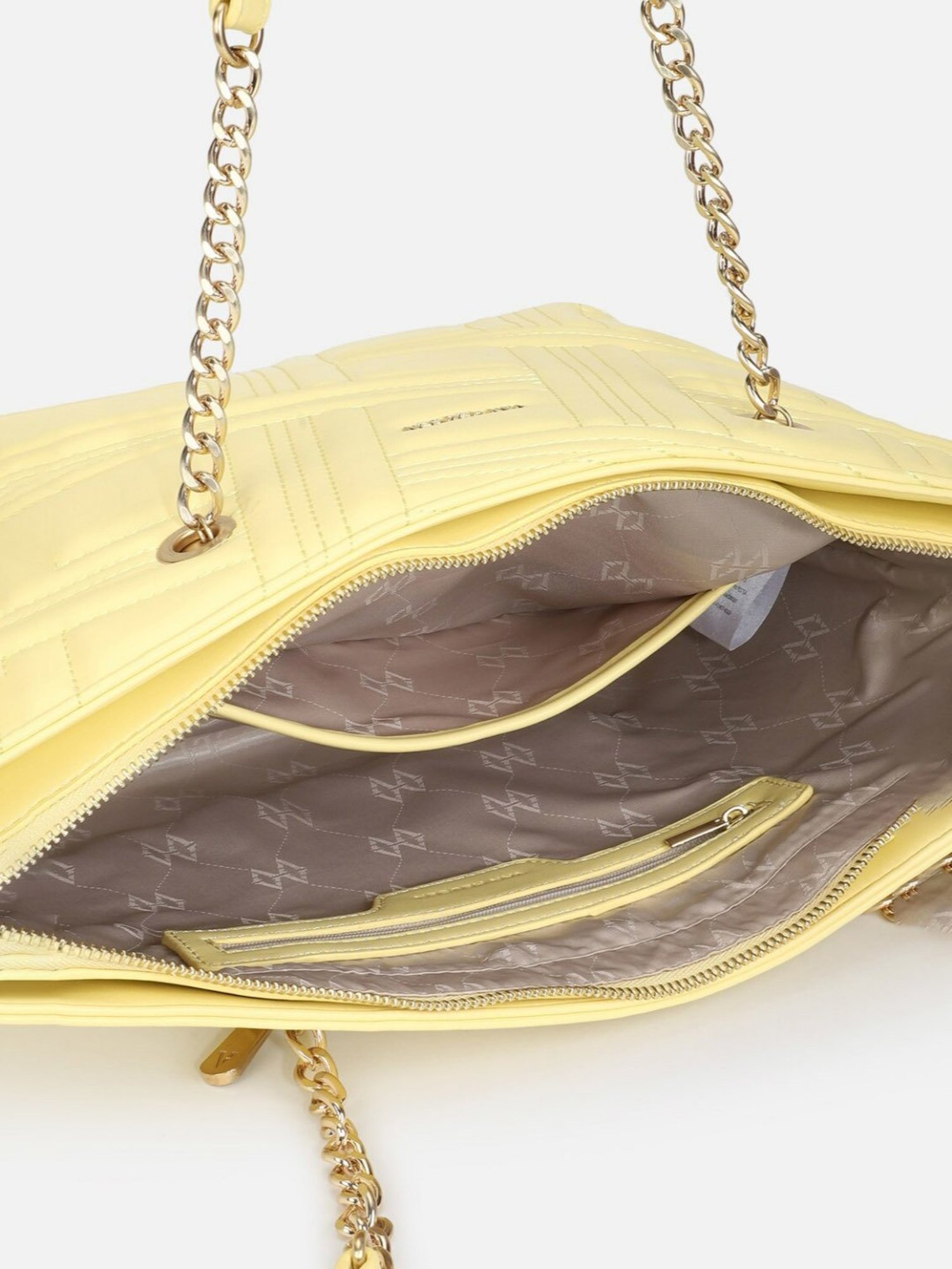 Van Heusen Yellow Quilted Tote Bag