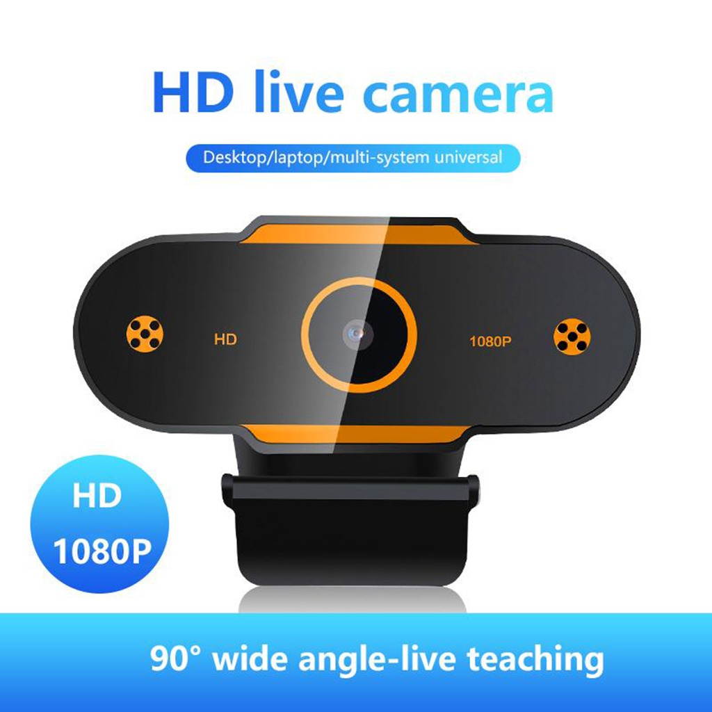 2x Auto Focusing HD Web Camera with Microphone for PC 1080P Fixed Focus