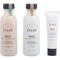 Head To Toe Nourishing Trio Set: Milk Body Cleanser 260ml/8.7oz + Milk Body Lotion 260ml/8.7oz + Milk Hand Cream 50ml/1.7oz --3pcs