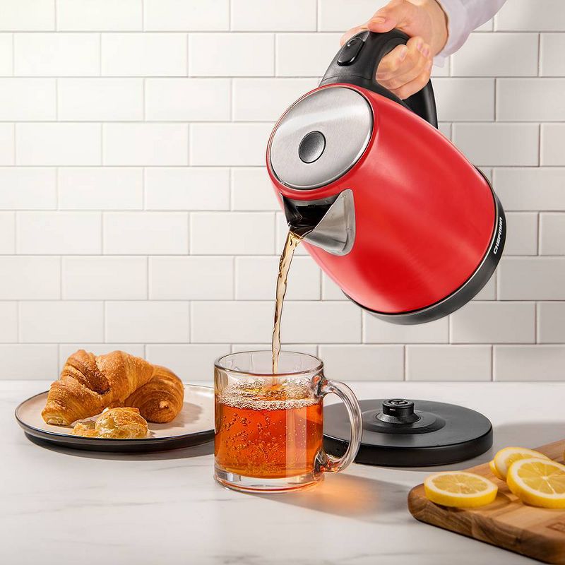 Chefman 1.7L Electric Color-Changing Kettle - Black