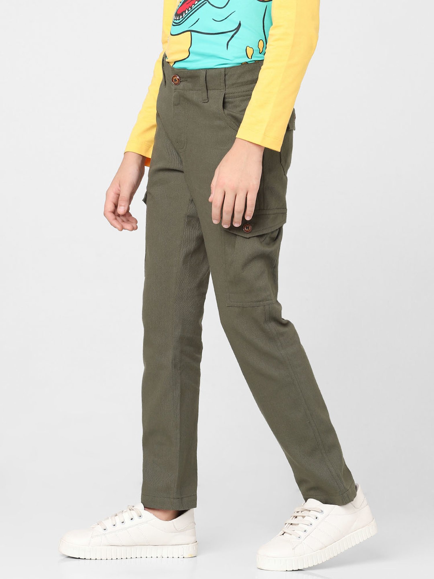 Jack & Jones Junior Olive Solid Pants