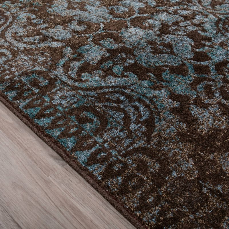 5'3"X7'7" Chocolate Abstract Woven Area Rug - Addison Rugs