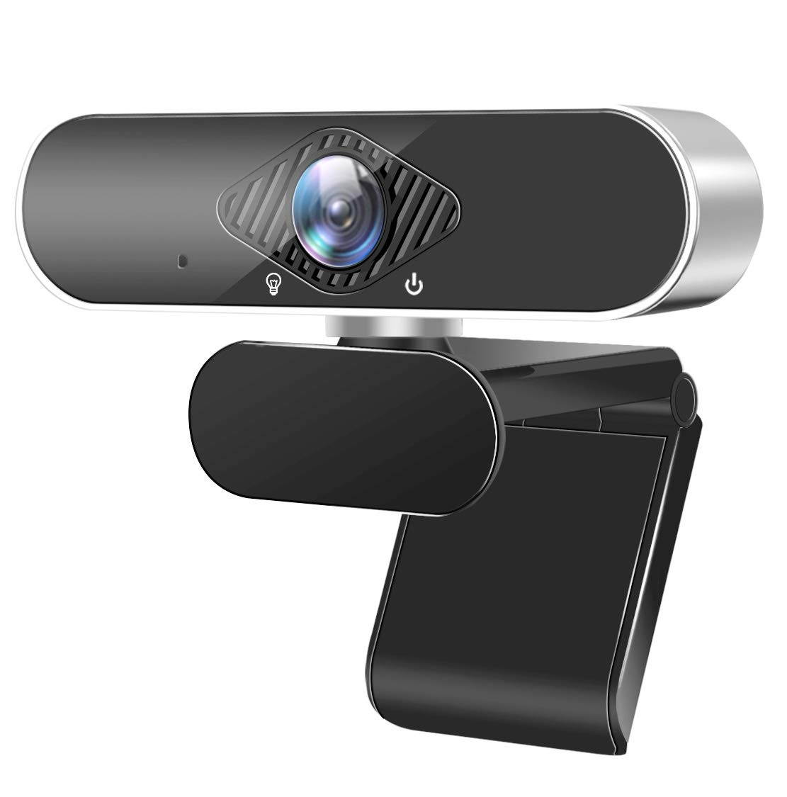 1080P Webcam with Microphone, HD PC Webcam Laptop Plug and Play USB Webcam Streaming Computer Web Camera with 120-Degree View Angle, Desktop Webcam for Video Calling Recording Conferencing
