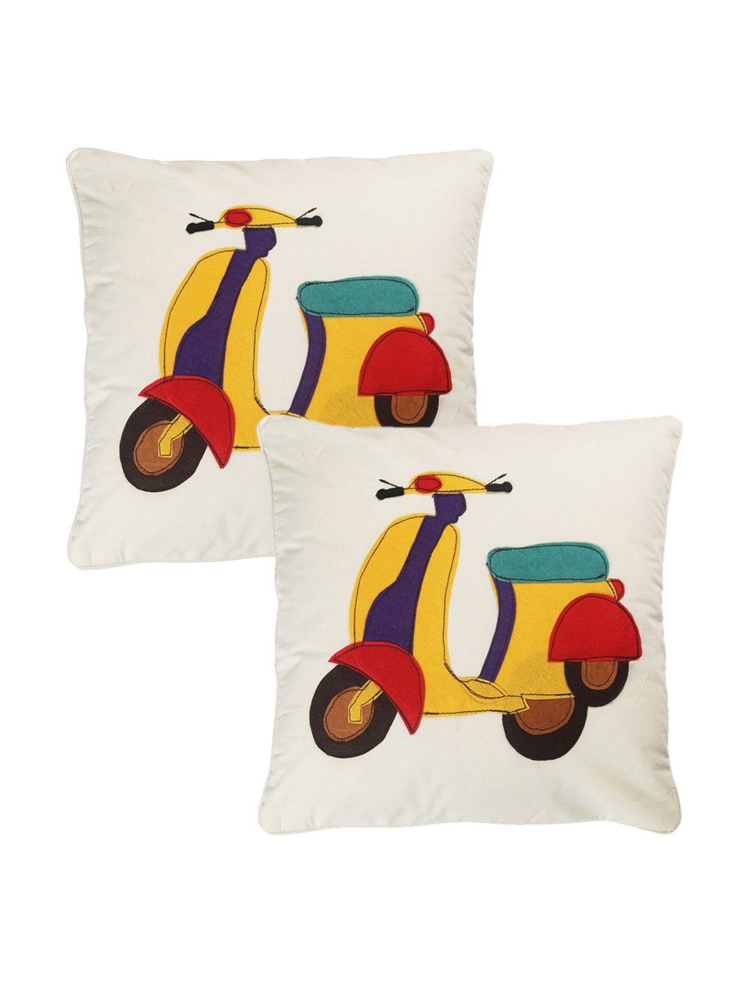 VarEesha Multicolor Cotton Cushion Cover - Set of 2