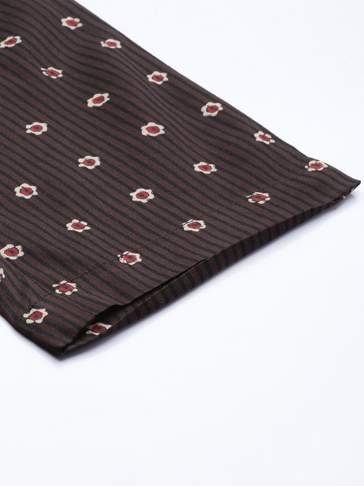 Amukti Brown Printed Pants