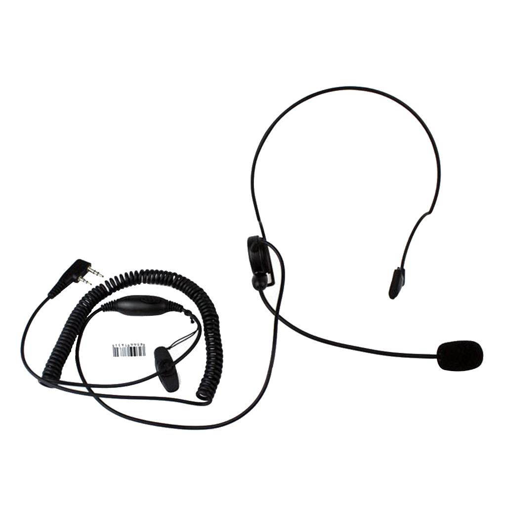 Walkie Talkie Mic Headset 2Pin Over Head Headphones for HYT TYT UV5R 888S