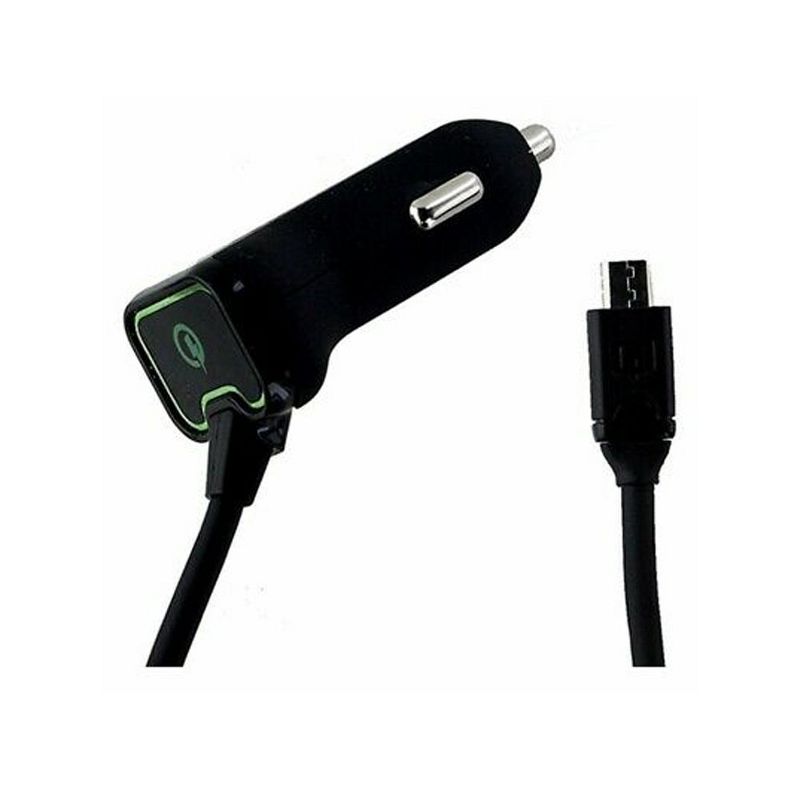 Qmadix - Car Charger Quick Charge 2.0 For Micro Usb Devices - Black