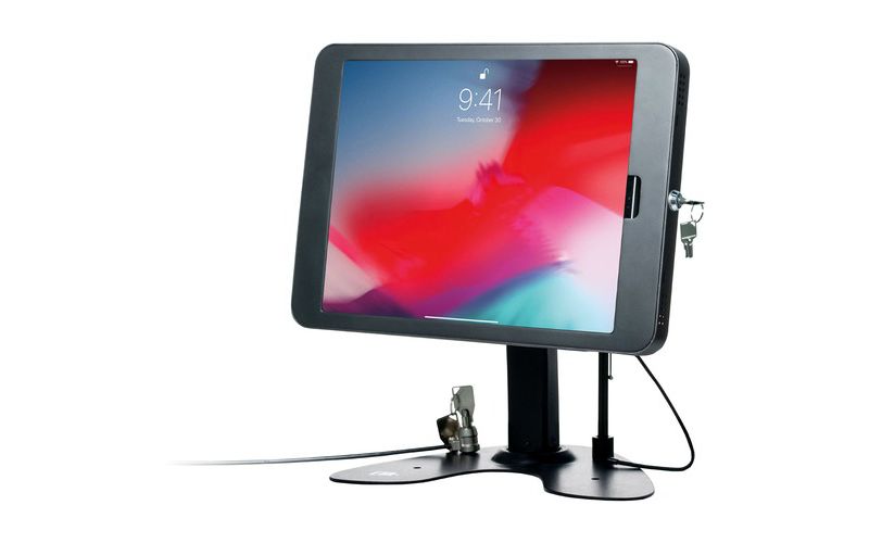 CTA Digital Dual Security Kiosk Stand for 12.9-inch iPad Pro (Gen. 3) - Up to 12.9" Screen Support - 16" Height x 10.3" Width x 8" Depth