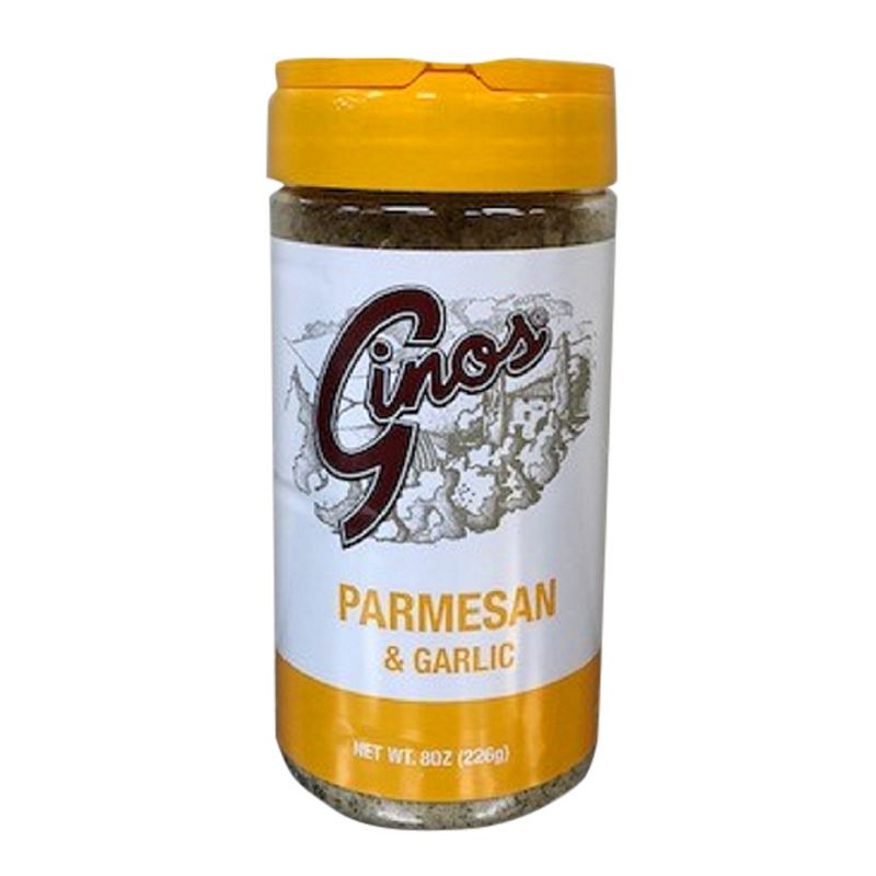 Gino's Grated Parmesan & Garlic Cheese - 8oz Bottle