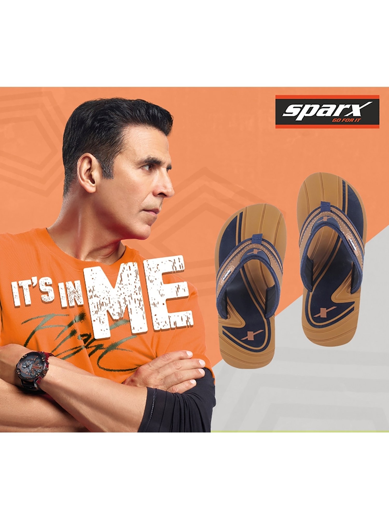 Sparx Men's Tan Flip Flops