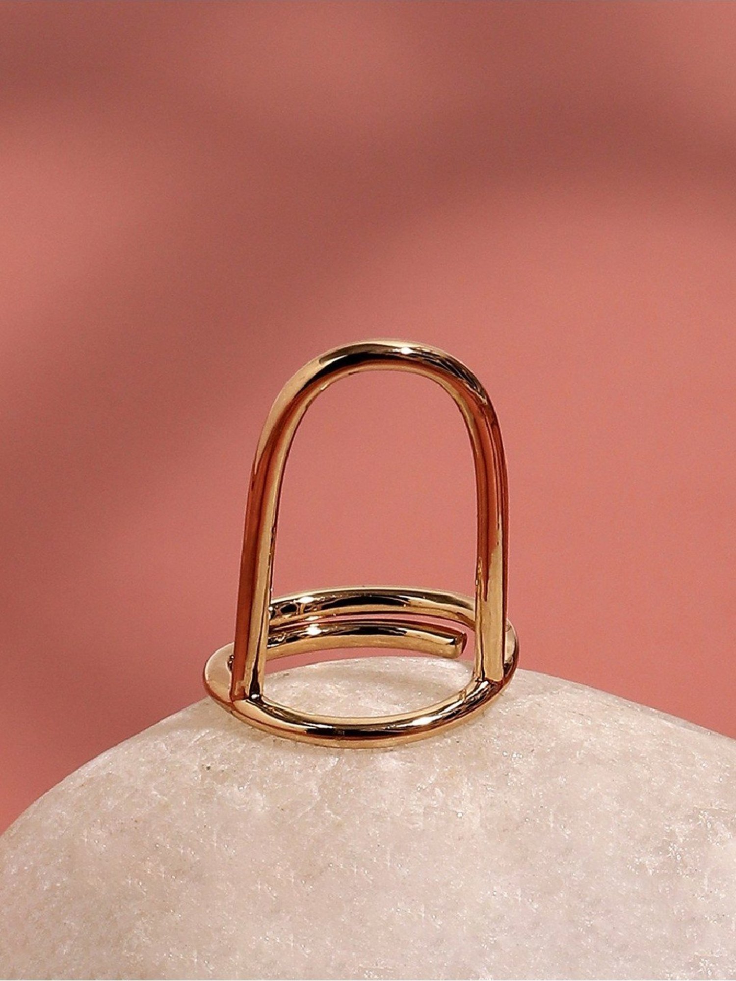 Sohi Gold-Plated Statement Finger Ring