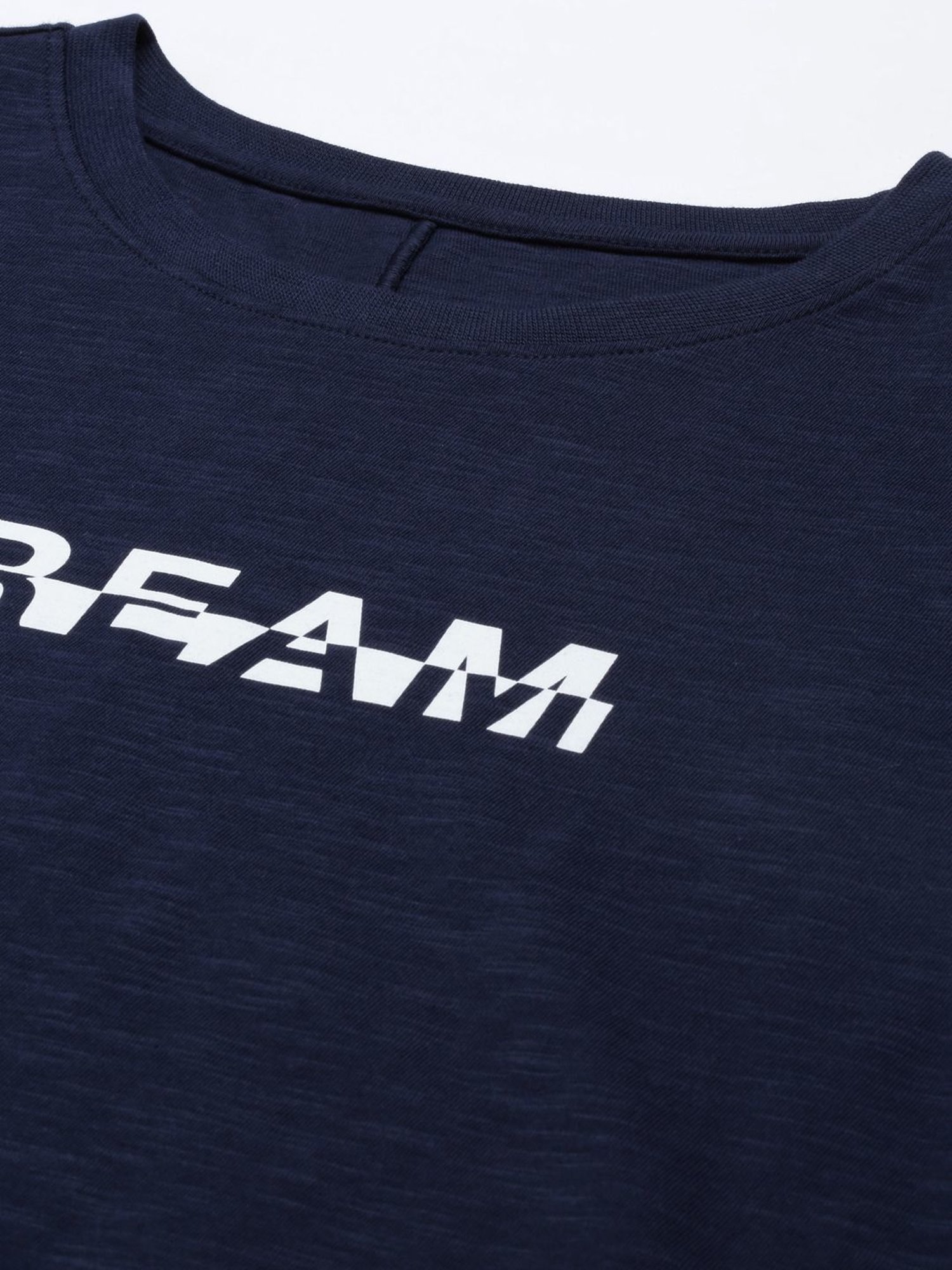 Enamor Navy Cotton Printed Sleep Tees