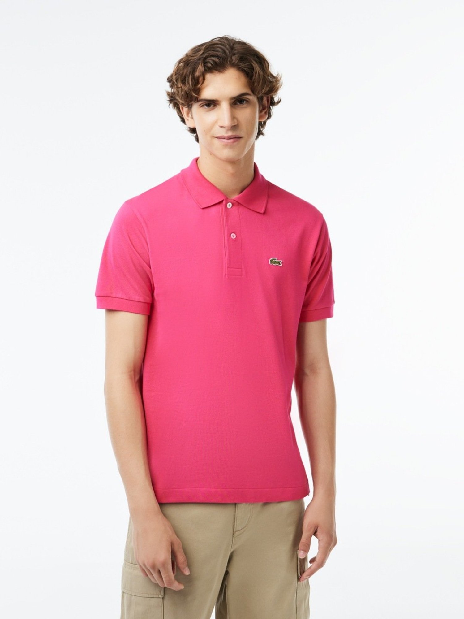 Lacoste Pink Cotton Classic Fit Polo T-Shirt