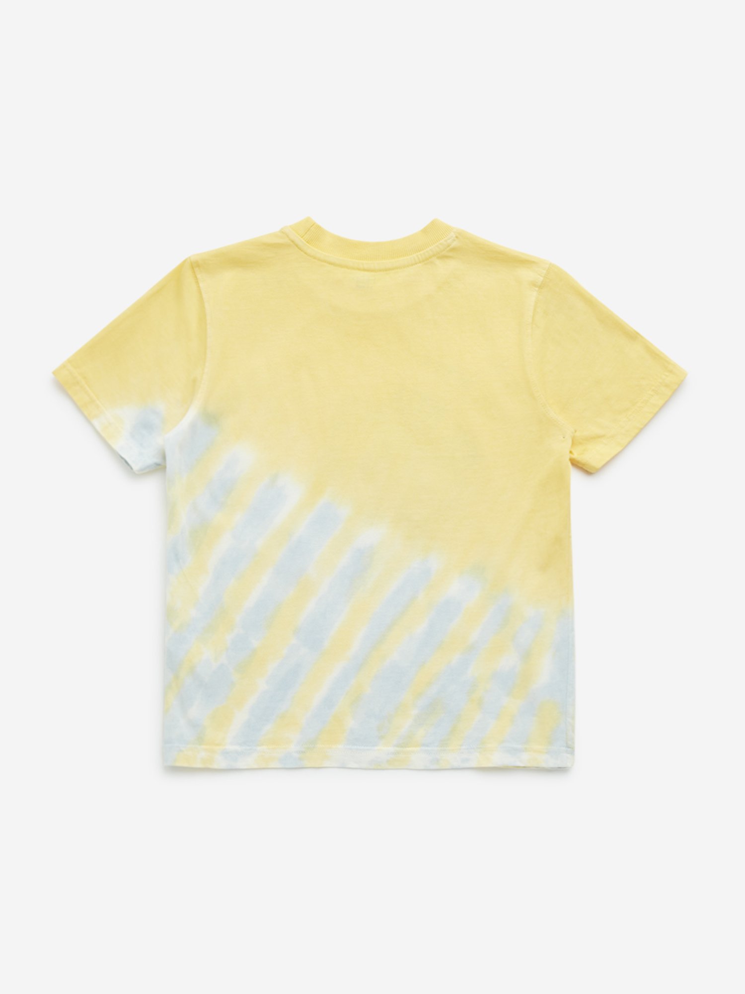 HOP Kids by Westside Yellow Pizza Design Cotton T-Shirt