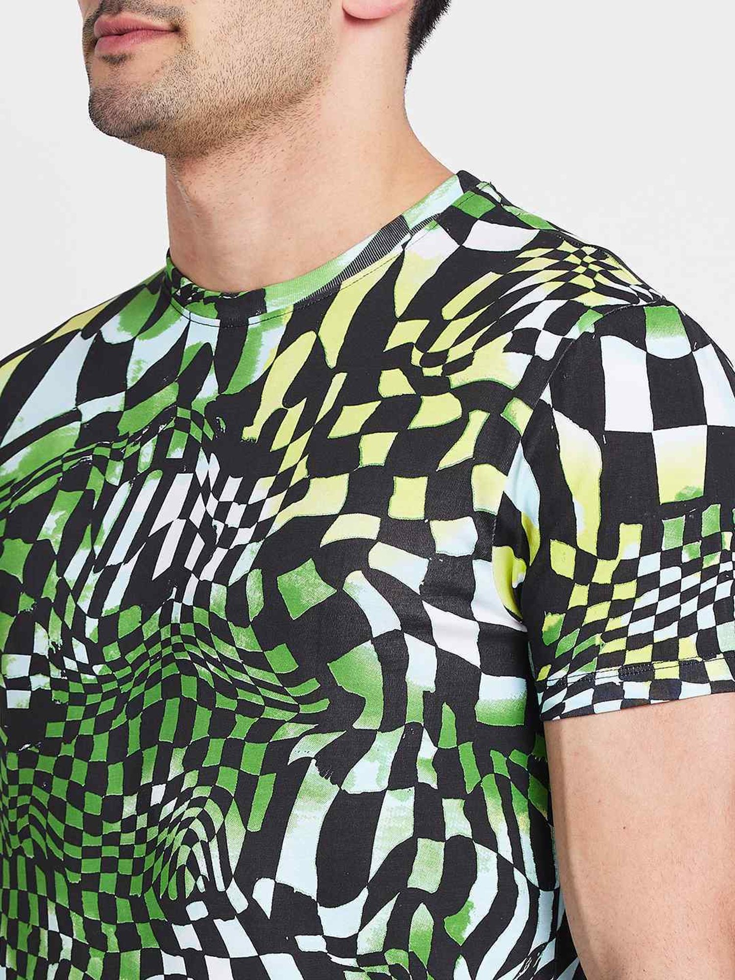 Being Human Green Regular Fit Printed T-Shirt