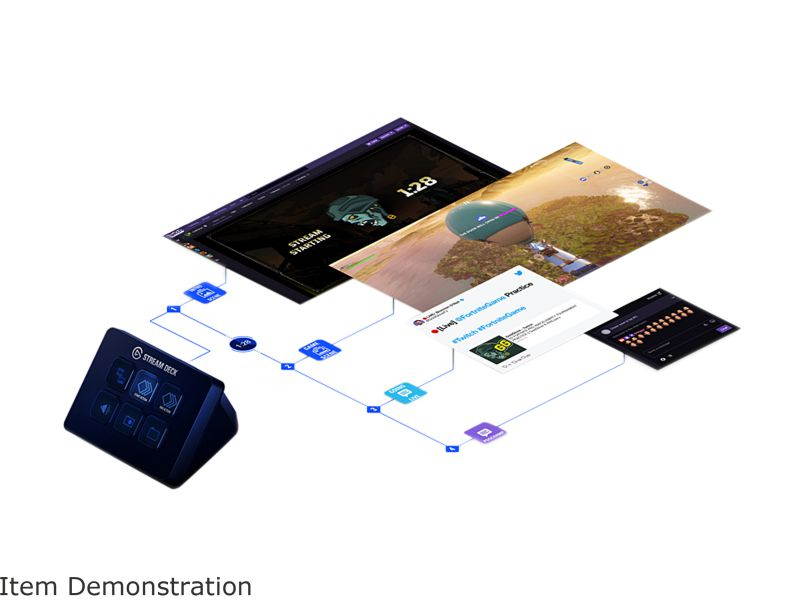 Elgato Stream Deck Mini - Live Content Creation Controller 6 Customizable LCD Keys Windows 10 macOS 10.13 Later