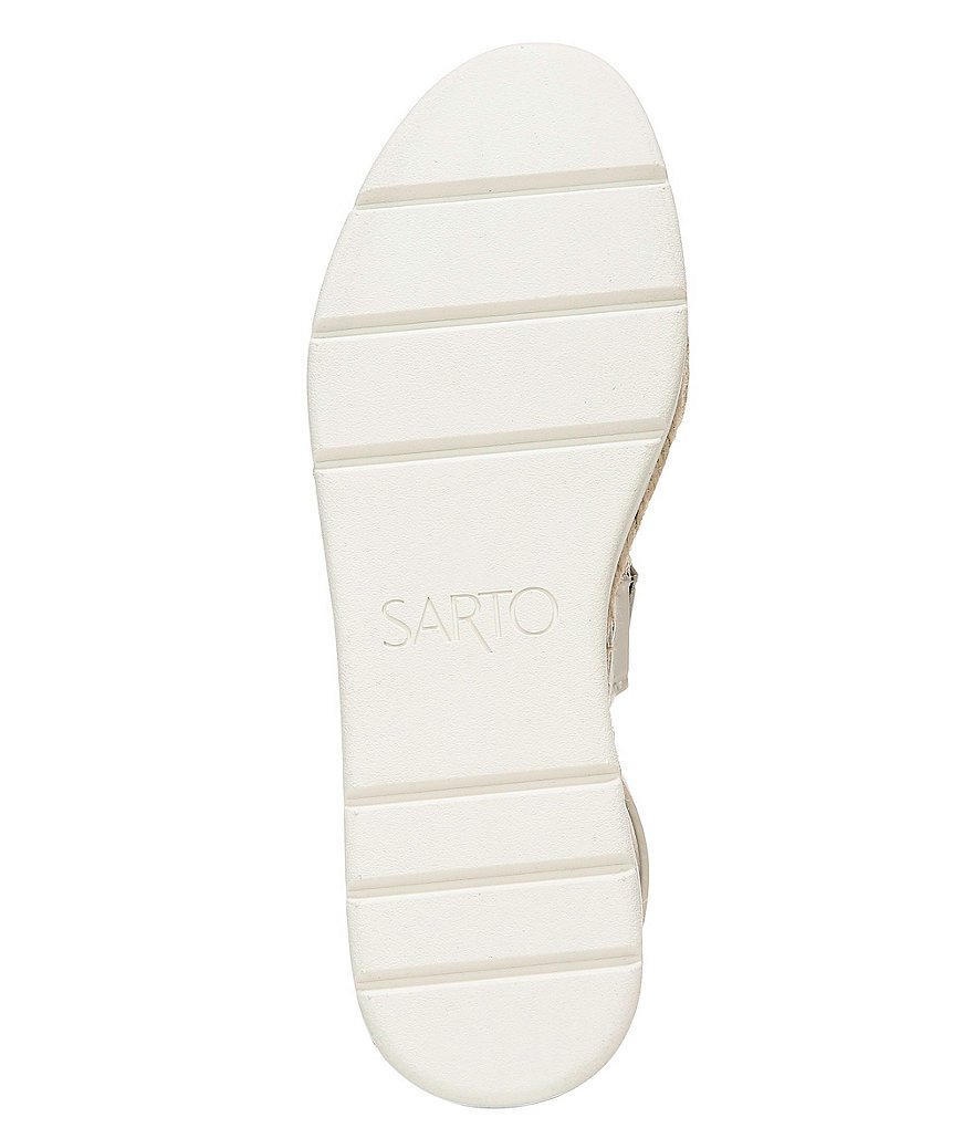 Sarto by Franco Sarto Calvin Leather Espadrille Platform Wedge Sandals