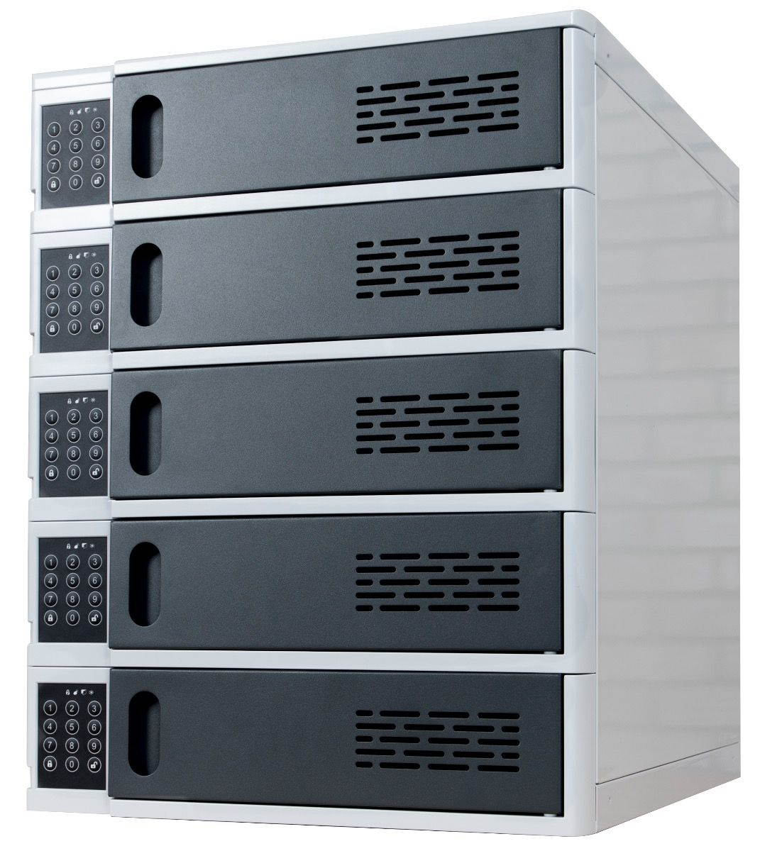 Luxor 5-Bay Charging Locker for Mobile Devices